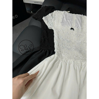 Váy maxi ren phối chân thô xoè PKT