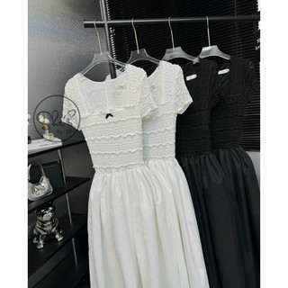 Váy maxi ren phối chân thô xoè PKT