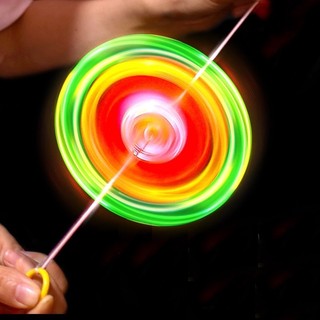 Đồ chơi Con quay kéo dây bánh đà có đèn flash- Đồ chơi phát sáng trẻ em