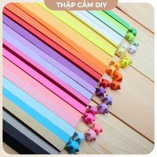 Giấy gấp sao set 540 tờ - giấy xếp sao nhiều màu pastel