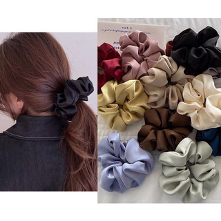Dây cột tóc vải scrunchies phi lụa màu sắc nổi bật [ Hot Trend ]