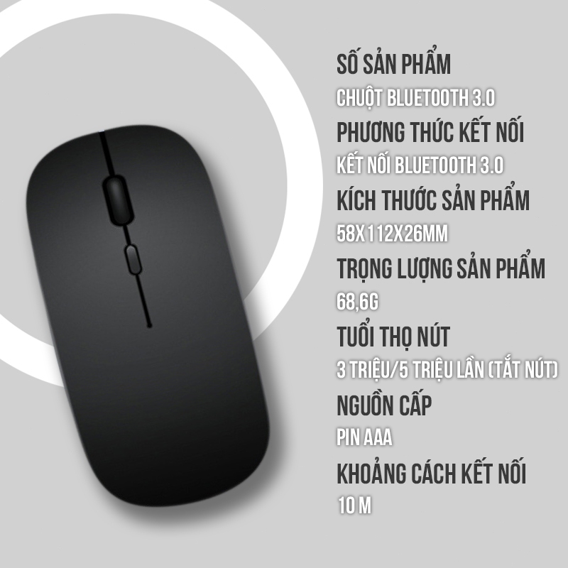 Bàn phím Bluetooth 10 inch Bluetooth 5.0 phạm vi kết nối hiệu quả 10 mét kèm theo chuột Bộ sản phẩm | BigBuy360 - bigbuy360.vn