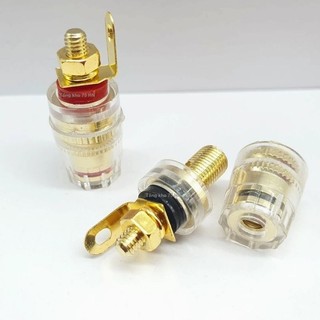 01 cặp Jack cọc loa gim bắp chuối - Cọc đấu loa 4mm Bằng Đồng Cao Cấp