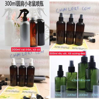 Chai 250ml 300ml nhựa pet xịt phun sương. xịt cò chuột