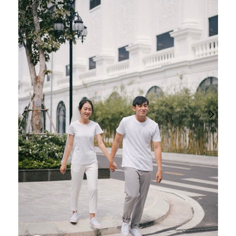Áo thun trắng trơn đơn giản unisex