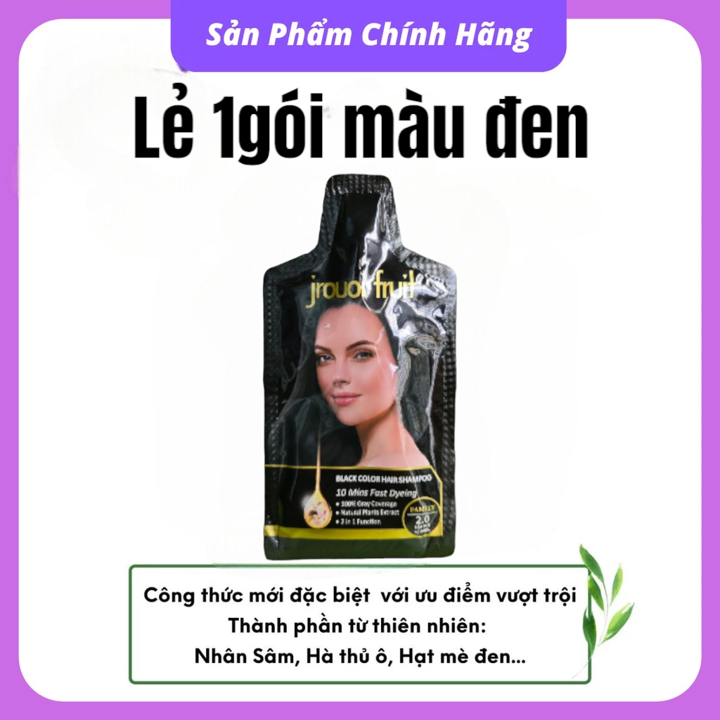 Dầu Gội Phủ Bạc  Màu Đen 2.0 JROUOI FRUIT(Chính Hãng)