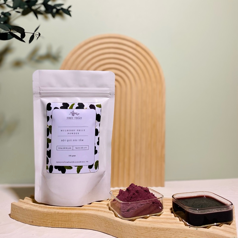 Bột Quả Dâu Tằm Nguyên Chất Thực Thảo 100g - Làm Bánh, Pha Chế, Tạo Màu Hương Tự Nhiên, Đạt HACCP
