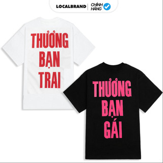 [T]Áo thun cotton in chữ hai màu đen trắng đẹp, áo đôi nam nữ thương bạn gái đẹp phom rộng thoải mái