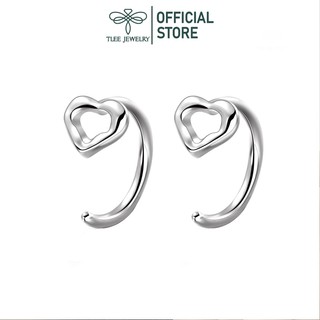 Khuyên tai bạc nữ tlee, bông tai móc trái tim cera xinh xắn tlee jewelry