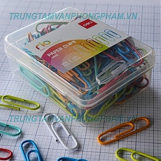 Kim kẹp giấy nhiều màu Deli 0024