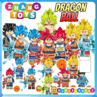 Đồ chơi xếp hình Dragon Ball Goku Vegeta Broly - Zamatsu trong 7 viên ngọc rồng Minifigures Kopf KF6142