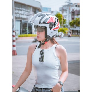 Mũ bảo hiểm 3/4 2 kính yohe 852 - bảo hành 5 năm - spid.vn
