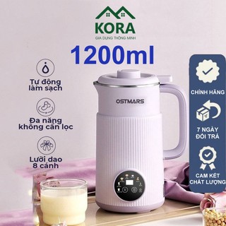 Máy làm sữa hạt đa năng 𝐎𝐒𝐓𝐌𝐀𝐑𝐒 dung tích 1200ml, công suất 800w, máy làm sữa đậu nành, nấu sữa ngô...
