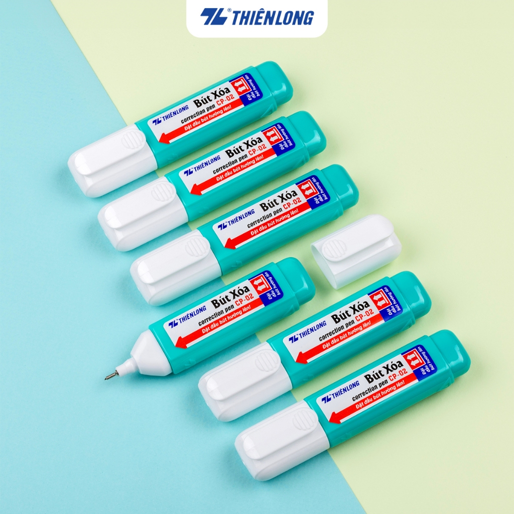 Bút xóa nước 12ml Thiên Long CP-02 - Viết xóa sạch, nhanh khô, an toàn sử dụng, phù hợp học sinh, sinh viên, văn phòng
