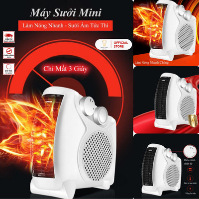 Máy sưởi để bàn Energy Green Lighting MS-305 - Vỏ ABS chống cháy - Công Suất 500-800w - BH 1 Năm