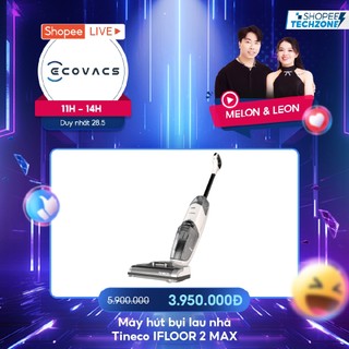 Máy hút bụi lau sàn không dây Tineco iFloor 2 Max - Thời gian hoạt động 22 phút - Tự động làm sạch con lăn