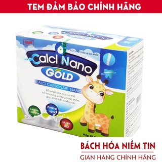 Siro tăng chiều cao Calci Nano Gold - bổ sung canxi, taurin, vitamin giúp phát triển xương, giảm còi xương - hộp 20 ống