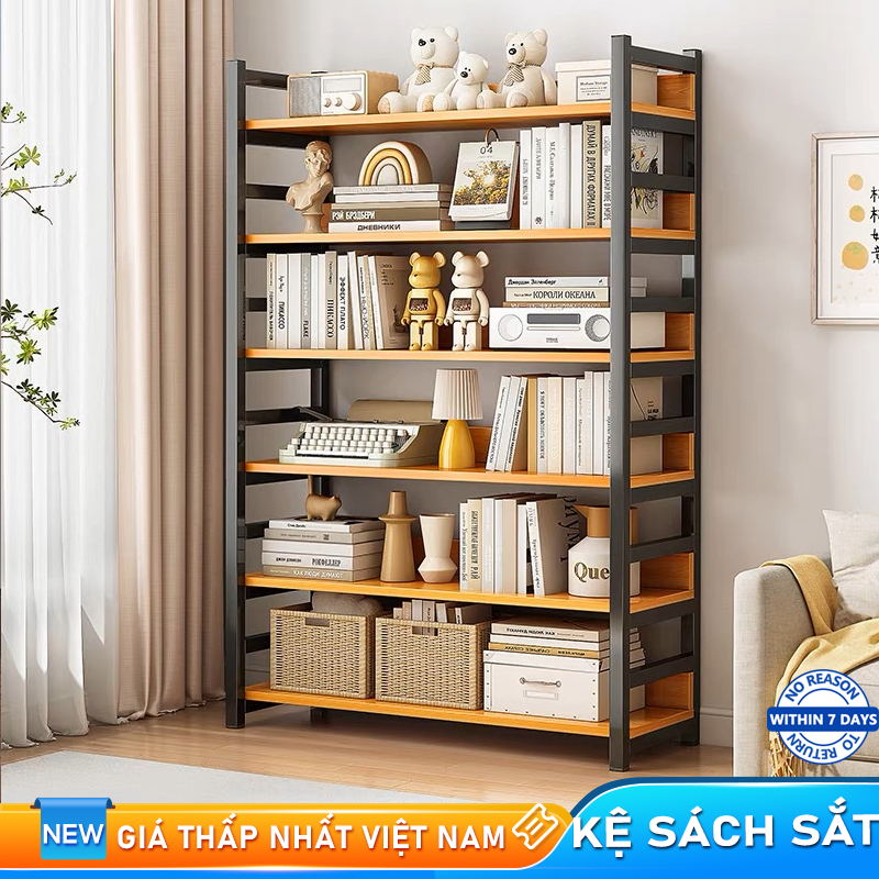 Bali Kệ Sách Đa Năng Nhiều Tầng Gỗ Mdf Loại Tốt Uy Tín Có Khung Sắt Chịu Tải Tiện Lợi Lắp Ghép Dễ Dàng | BigBuy360 - bigbuy360.vn