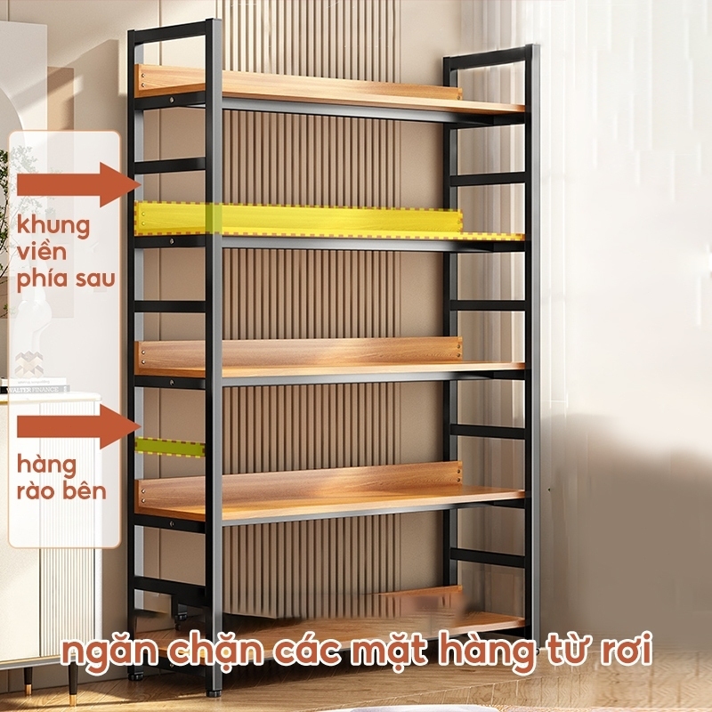 Bali Kệ Sách Đa Năng Nhiều Tầng Gỗ Mdf Loại Tốt Uy Tín Có Khung Sắt Chịu Tải Tiện Lợi Lắp Ghép Dễ Dàng | BigBuy360 - bigbuy360.vn