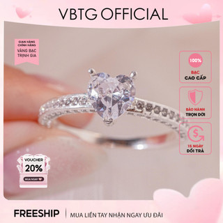 Nhẫn bạc nữ vbtg trái tim vĩnh cửu - nhẫn bạc ta cao cấp vbtg8192