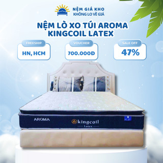 Nệm Lò Xo Cao Su Aroma Kingcoil Latex - Sang Trọng Êm Ái Thoáng Khí - Bảo Hành 15 Năm