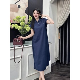 Đầm suông dài , váy suông bầu chất cotton Gemmy House in chữ in hình Ngựa