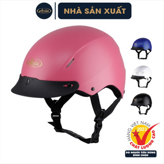 Mũ Bảo Hiểm Nửa Đầu Lưỡi Trai  Asia MT-155 Chính Hãng Bảo Hành 1 Năm, Nón Bảo Hiểm 1/2 Đầu Thon Gọn Phù Hợp Nam Nữ