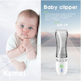 Tông đơ cắt tóc trẻ em Kemei KM-79, Tông đơ cắt tóc trẻ em lưỡi sứ an toàn có thể độ hút tóc êm ái