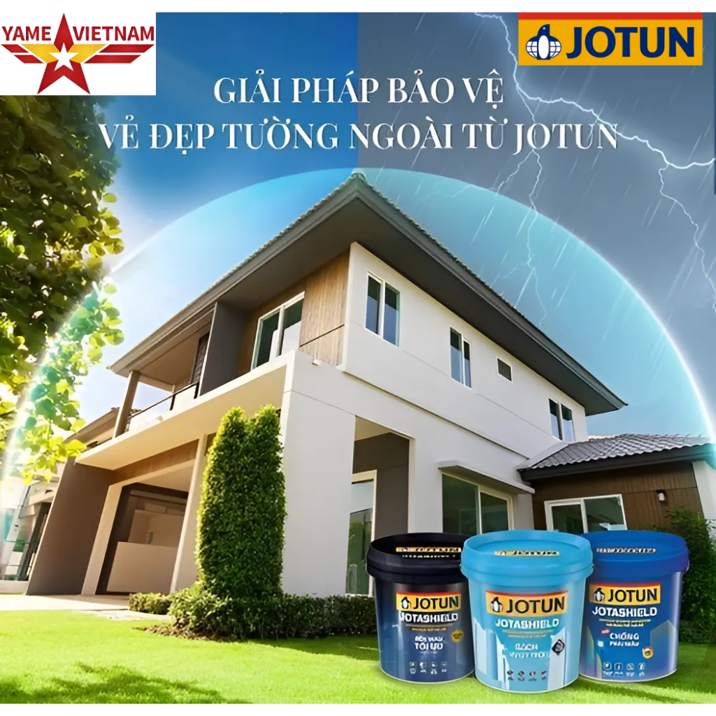 Sơn tường nhà JOTUN JOTASHILED SẠCH VƯỢT TRỘI 15L chống bám bụi (Sơn ngoại thất)