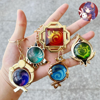 Móc Khóa Trong Suốt Genshin Impact Mặt Thủy Tinh Bản Mới ( Tùng isekai )