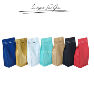 1kg túi zipper 8 cạnh đáy đứng