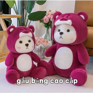 hú nhồi bông cao cấp Lena Lotso đội mũ Cute , Gấu Bông Lena cosplay Gấu Dâu -Gấu bông lena stick  Hàng Cao Cấp