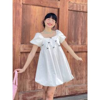 Đầm babydoll tay phồng the c.i.u - clover dress