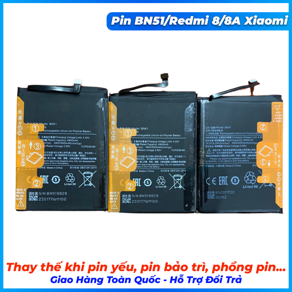 Pin BN51, redmi 8, redmi 8a xiaomi