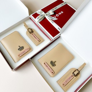 Passport cover Vuông Shop®️ da p.u 2 lớp kèm tag hành lý