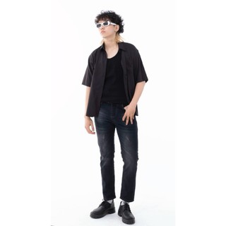 Quần jean nam HNG13 quần bò ống đứng nam nút gài khoá kéo form body mới