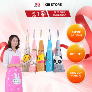 Tạp dề nhà bếp hoạt hình chống thấm nước - tạp dề vẽ màu nước cho bé