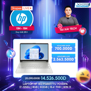 Laptop HP 15s-fq5077TU 7C133PA i7-1255U | 8GB | 512GB | 15.6' FHD | Win 11