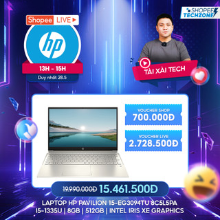 Laptop HP Pavilion 15-eg3094TU 8C5L5PA i5-1335U | 8GB | 512GB | Intel Iris Xe Graphics