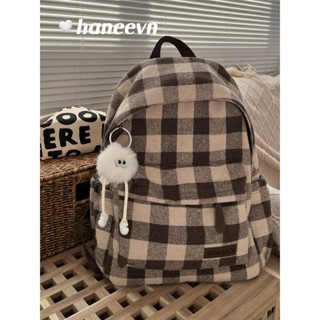 Balo Đi Học Nam Nữ Kẻ Caro Màu Vintage BL85