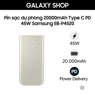 Pin sạc dự phòng 20000mAh Type C PD 45W Samsung EB-P4520 - Hàng chính hãng - GalaxyShopVN