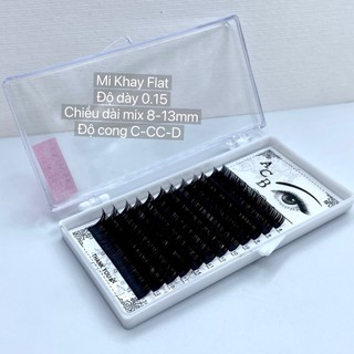 Mi khay flat sợi dẹt / cong c-cc-d / dày 0.15 / dài mix 8-13mm / sỉ lẻ dụng cụ mi giá sỉ belash