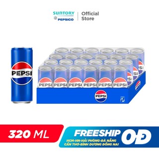 [LS]Thùng 24 Lon Nước Ngọt Có Gaz Pepsi (320ml/lon)