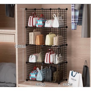Kệ lưới lắp ghép 8 ngăn - kệ sách- kệ trang trí