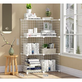 KỆ LƯỚI SẮT 6 Ô LẮP GHÉP ĐA NĂNG, TỦ ĐỂ ĐỒ THÔNG MINH, TIẾT KIỆM KHÔNG GIAN