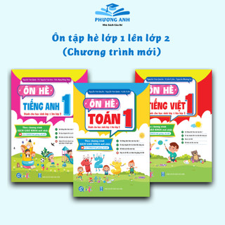 Sách - Combo Ôn Tập Hè Dành cho học sinh lớp 1 lên lớp 2 theo Chương Trình Mới - Toán, Tiếng Việt và Tiếng Anh (3 cuốn)