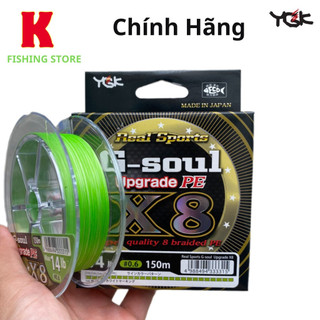 Dây pe câu cá, dây ygk x8 chính hãng size 0.6 và 0.8 cuộn 150m