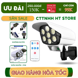 Đèn Năng Lượng Mặt Trời Giả Camera Chống Trộm - Chống Nước - Có Điều Khiển Cảm Biến - Tiết Kiệm Điện