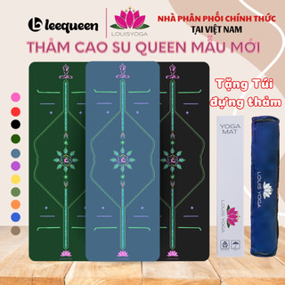 Thảm tập yoga cao su cao cấp QUEEN NỮ HOÀNG  183x68x0.5cm định tuyến - Chất liệu cao su chống thấm, chống trơn, trượt