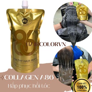  Collagen tươi A86 phục hồi tóc hư tổn khô sơ hấp ủ tóc hư tổn cho salon 500ml 